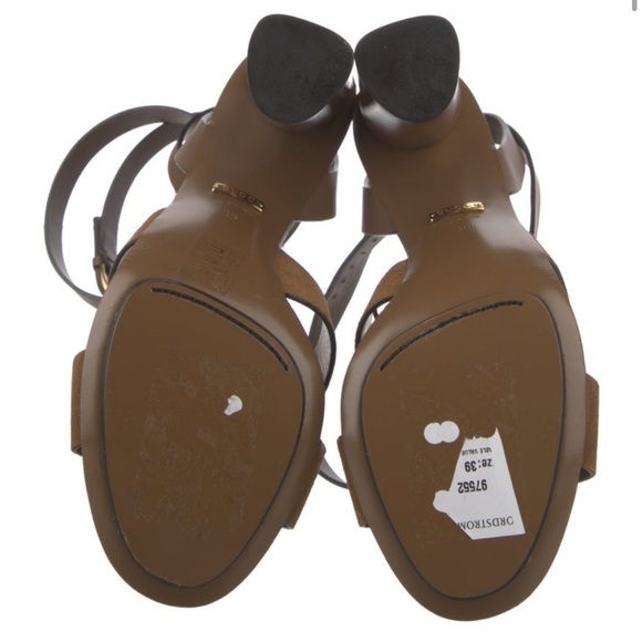 NWT GUCCI candy crossover high heel sandal in brown size 39 - Picture 9 of 9